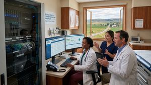 Modern IT infrastructure in a rural health clinic, symbolizing the Rural Health Transformation Program's modernization efforts.