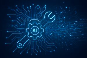 2026 AI Toolkit featuring interconnected neural networks and data streams on a circuit board